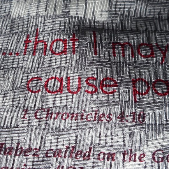 Christian scripture silk tie 1 Chronicles 4:10 - Picture 3 of 8